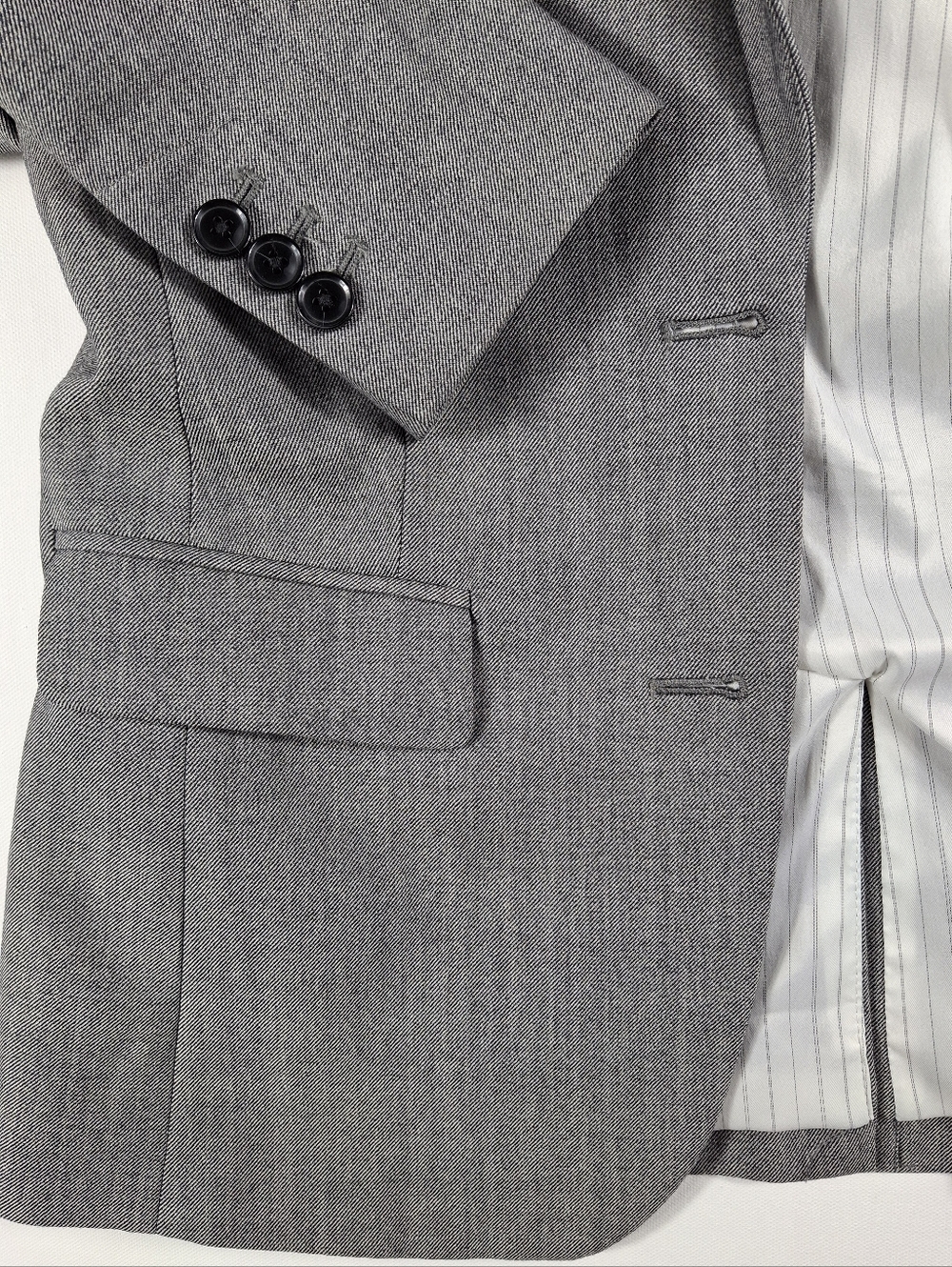Banana Republic Light Gray Tailored Stretch Women's Blazer Size 2 - Picture 5 of 6